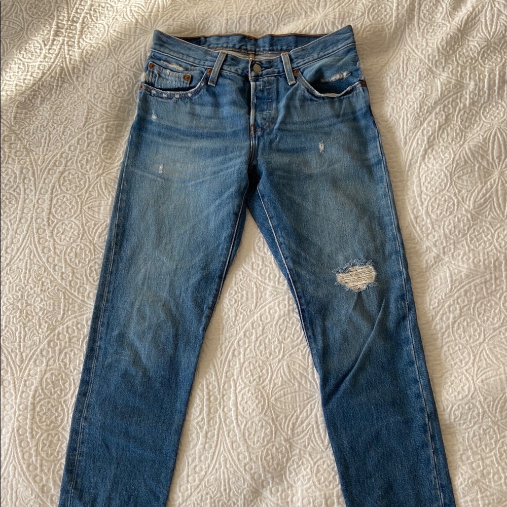 Levi’s Distressed 501 CT Jeans